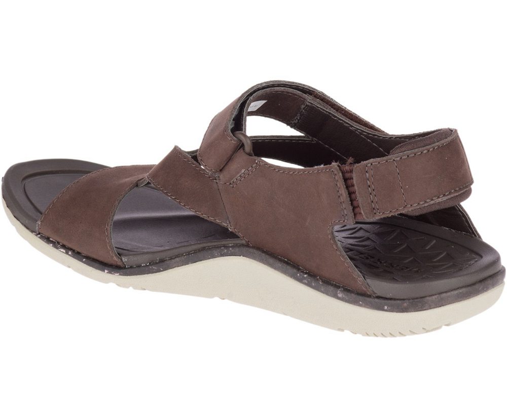 Merrell Sandals Brown - Trailway Backstrap Leather - Womens 92RCOKVHQ